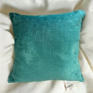 Jinda Home Fashions Boutique Reversible Teal & Beige Feather Large Throw Pillow